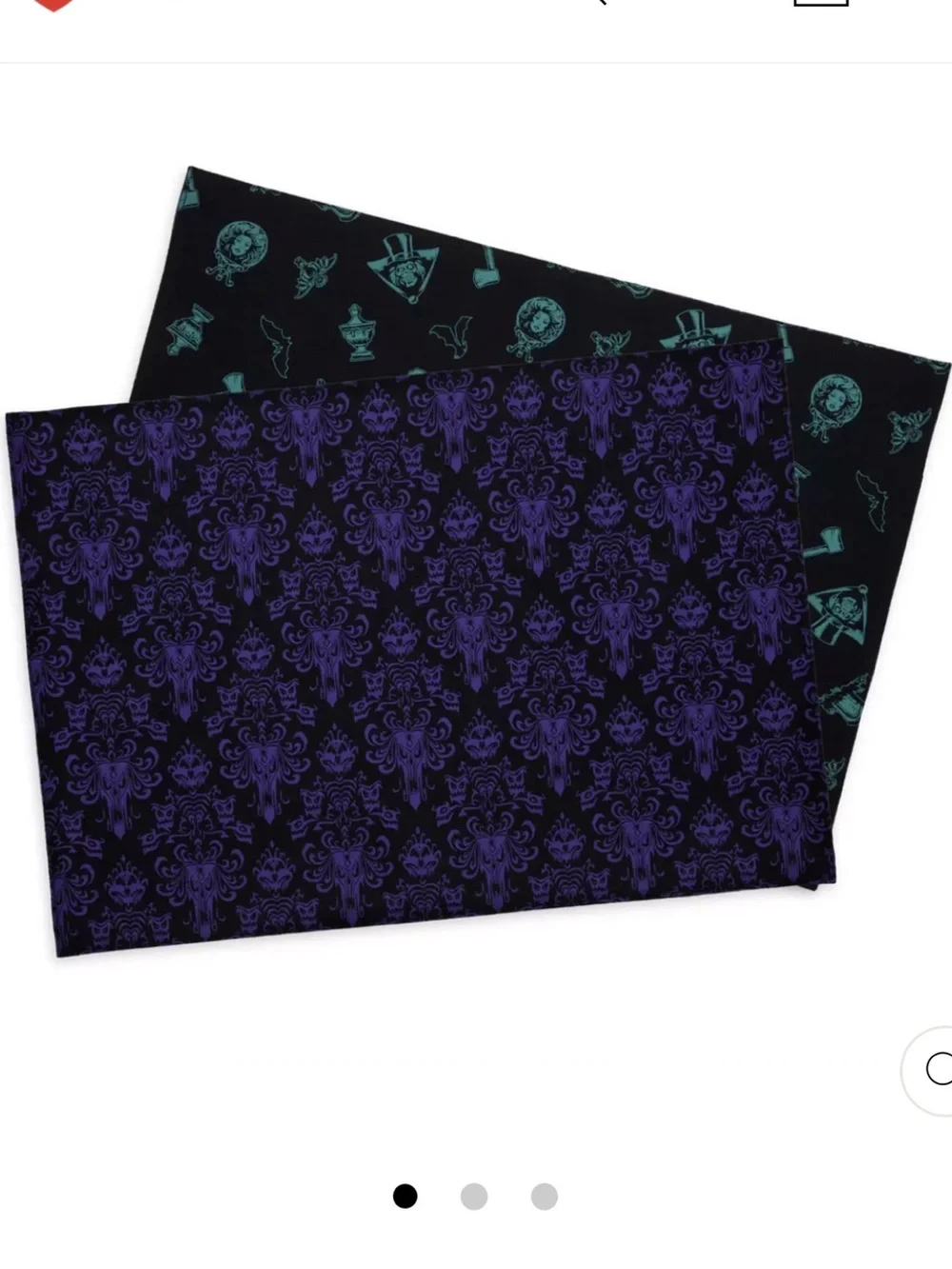 Set of Two Disney Parks Haunted Mansion Reversible Placemat Set